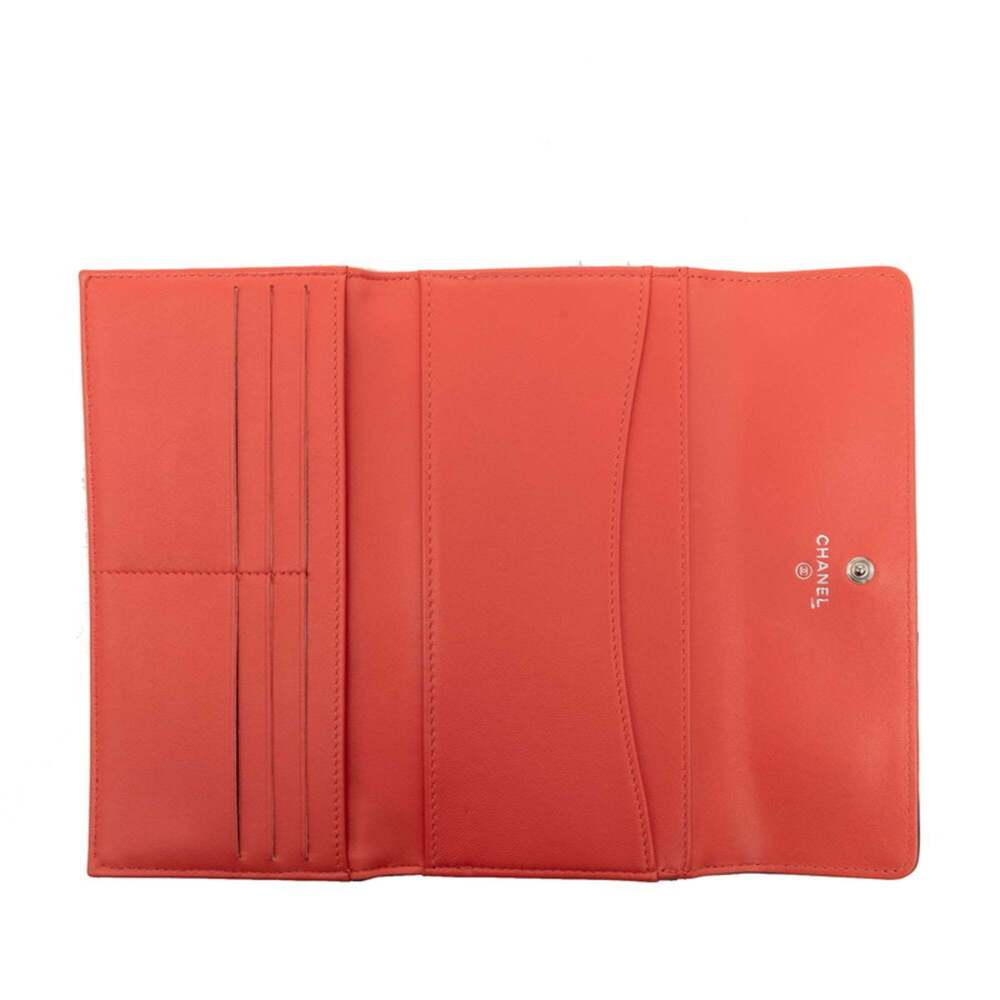 CHANEL Pink Lambskin Leather Logo Wallet - Picture 4 of 7